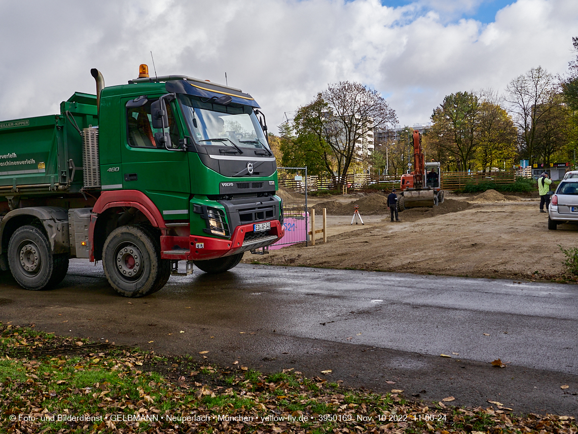 10.11.2022 - Baustelle an der Quiddestraße Haus für Kinder in Neuperlach